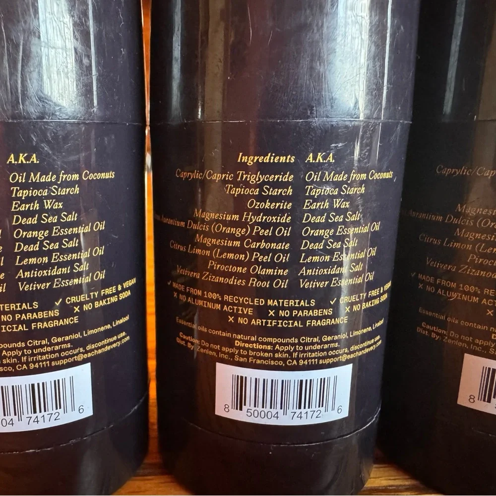 Each & Every Aluminum-Free Deodorant – Citrus & Vetiver – 3 Pack (2.5 oz each) - Picture 3 of 4
